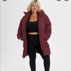 NWT Girlfriend collective  long  puffer jacket size M